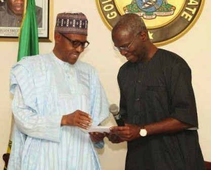 President Muhammadu Buhari and Babatunde Fashola