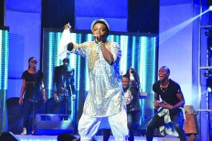 •K-Peace performing before he won the Nigerian Idol Season 5 last weekend