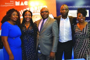 •Kufre Ekanem (m) and other executives of NB plc and AAF at the 2015 NAC press briefing