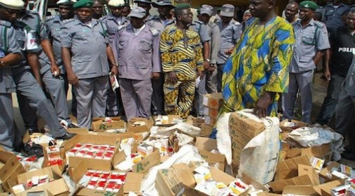 FILE PHOTO: Nigerian Customs Services bust a smuggling chain