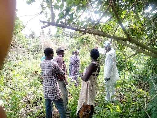 Oladele Benjamin Adisa conducting journalists round the villages seized by RCCG