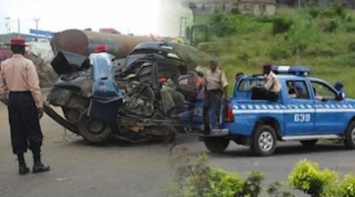 FILE PHOTO: Federal Road Safety Officers at work following an accident