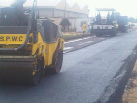 FILE PHOTO: Ongoing construction of Ejigbo road