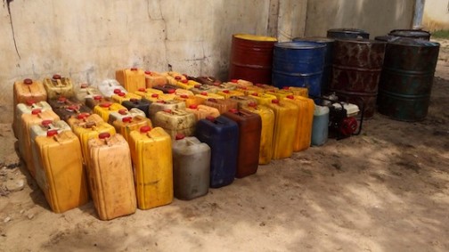 A section of Boko Haram fuel depot