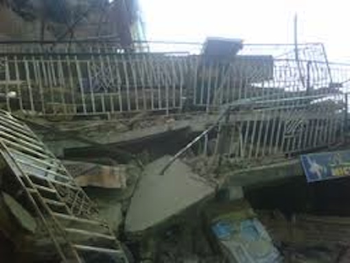 FILE PHOTO: A collapsed building in Kaduana
