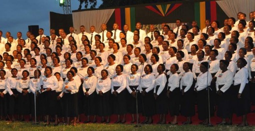 Deeper Life choir performing at the crusade