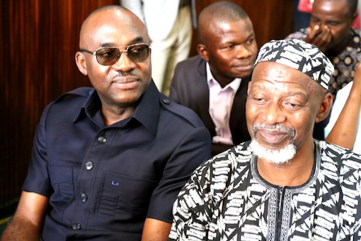 L-R: Lius Odion and Odia Ofiemu Photo: Idowu Ogunleye/PM News