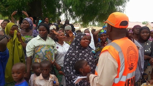 NEMA Donates Relief Supplies To Yobe Victims Freed By Boko Haram
