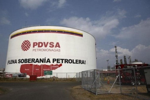 An oil tank is seen at PDVSA’s Jose Antonio Anzoategui industrial complex in the state of Anzoategui