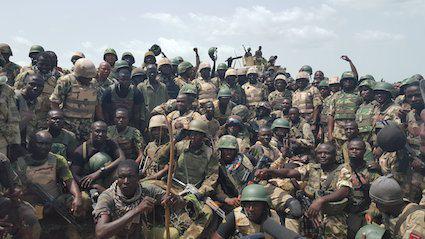 Soldiers fighting Boko Haram
