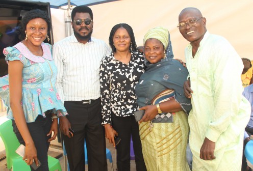 PIX.1.L-R: MS. VERA OKEI, PUBLISHER LAVERONICA MAGAZINE, MR. AYODELE BADMUS, NOLLYWOOD STAR, DR. JOE OKEI-ODUMAKIN, PRESIDENT WOMEN ARISE, MRS YETUNDE WUNMI, NOLLYWOOD STAR & MR. KOLA OLAIYA, NOLLYWOOD STAR @ THE DOCUMENTARY SHOOT ON GENDER AND DOMESTIC VIOLENCE BY WOMEN ARISE AND NOLLYWOOD PROFESSIONALS, FRIDAY OCTOBER 16TH, 2015 AT A LOCATION SET IN OGBA, LAGOS.