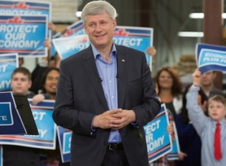 Conservative PM Stephen Harper has accepted defeat and will step down as leader of the party
