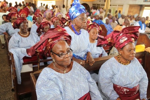 Cros section of women of Sebastian Catholic Cathedral, Ijebu Ode Photo: Idowu Ogunleye/PM News