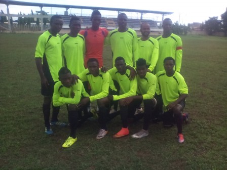  FC Bethel (Tunisia) before their quarter final match against Algeria (Victory FC) at the NITEL Training School playground, Cappa, Oshodi on Thursday. Tunisia won 1-0 