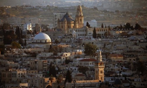 A general view of Jerusalem's old city is seen on April 14, 2014 (AFP Photo/Thomas Coex)