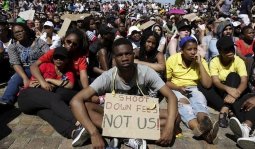 South African students protest increase in school fees