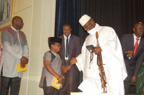  President Jammeh with some Nollywood stars