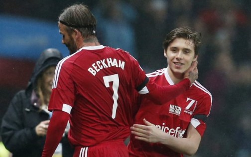 David Beckham replaced by son, Brooklyn