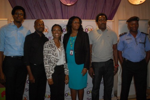 L-R: Femi Taiwo, CEO/CTO INITS Limited, Ope Adeoye, Manager, Strategy and Alliances InterSwitch, Lola Masha, Country Manager, OLX, Jameelah Ayedun, MD/CEO, CR Services, Biyi Mabadeje, Former Commissioner of Science and Technology, Lagos State and CSP Charles Okafor during the OLXMomo  Press Conference recently held in Lagos.