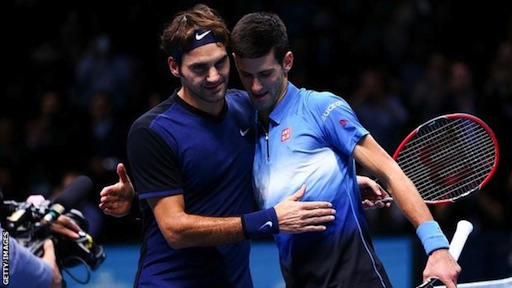 Federer now leads Djokovic 22 wins to 21 in 43 matches