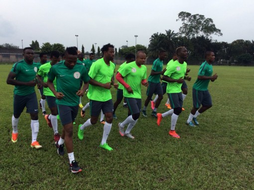 Super Eagles training in Port Harcourt