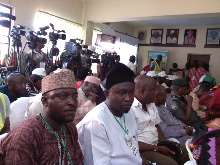 A cross-section of journalists at the collation cnetre