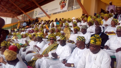 Government functionaries today at the burial ceremony of HID Awolowo  in Sagamu. Photo: Abiodun Onafuye