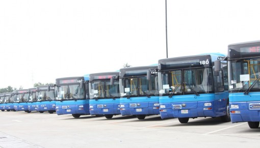 Cross section of the newly commissioned Bus Rapid Transit by Lagos State Governor, Mr. Akinwunmi Ambode, during the commissioning of Mile 12-Ikorodu BRT Extension and launching of new BRT, on Thursday, November 12, 2015.