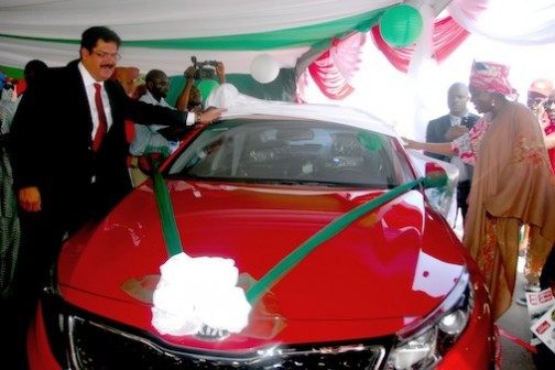 FILE PHOTO: KIA motors Nigeria unveiled its Made-in-Nigeria car