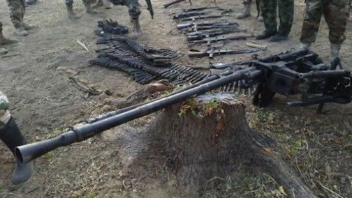 Ammunitions recovered from Boko Haram by Nigerian troops
