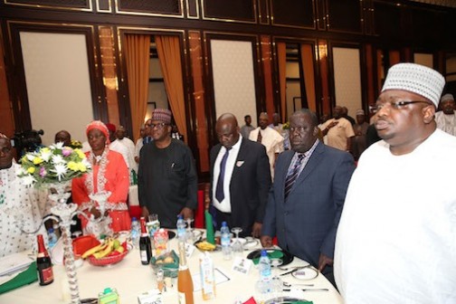 Cross sections of senators at presidential dinner in honor of senators at the State House in Abuja