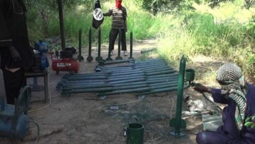 Rocket produced by Boko Haram advertised from its factory