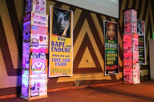 Some posters used to create awareness at the documentary premiere held at NECA house, Ikeja, Lagos.  Photo: Idowu Ogunleye