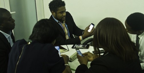 TRANSFAST Global Marketing Director, Jay Vix, gives a real-time demonstration of the user interface to an executive team