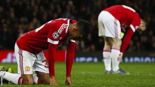 Manchester United captain Wayne Rooney and Anthony Martial show their disappointment after 0-0 draw with PSV