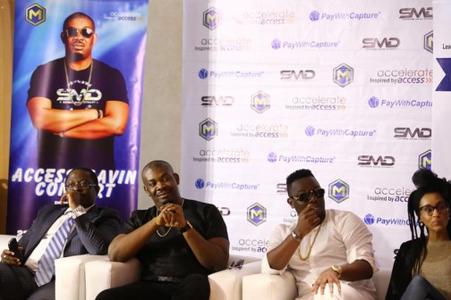 Victor Etuokwu, Executive Director, Personal Banking Division with Don Jazzy, Dr. Sid