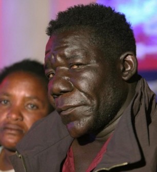 William Masvinu, three-time winner of the Mr Ugly competition came second Photo: AP