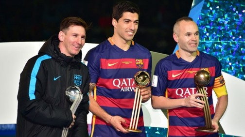 Messi, Suarez and Iniesta