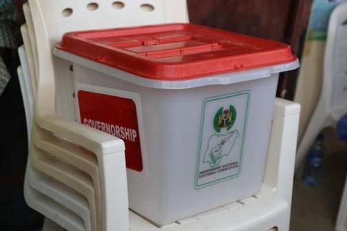 Ballot box for the governorship  election in Bayelsa State.  Photo: Idowu Ogunleye