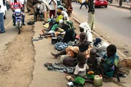 FILE PHOTO: Some beggars in Lagos