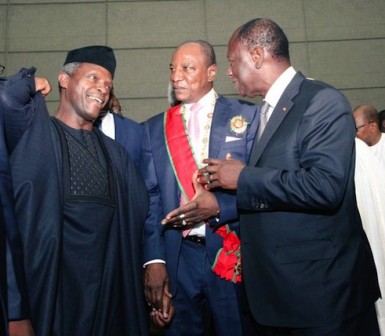 Prof Yemi Osinbajo at President Conde's inauguration