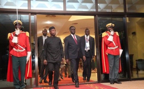 Vice President of Nigeria, Prof Yemi Osinbajo and interim of Burkina Faso, President Michel Kafando
