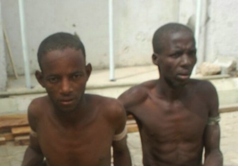 FILE PHOTO: Two arrested Boko Haram suspects