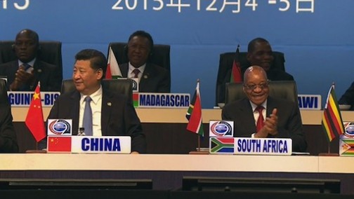 L-R: President Xi Jinping and Jacob Zuma