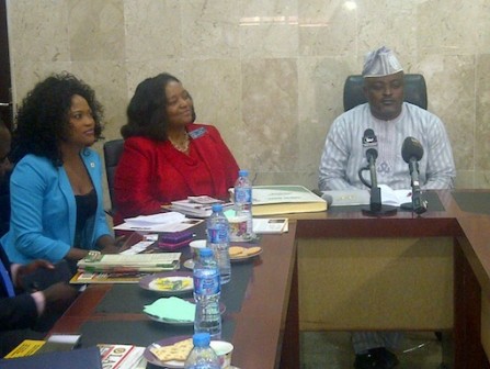 Speaker Mudashiru Obasa and Senator Donzella James