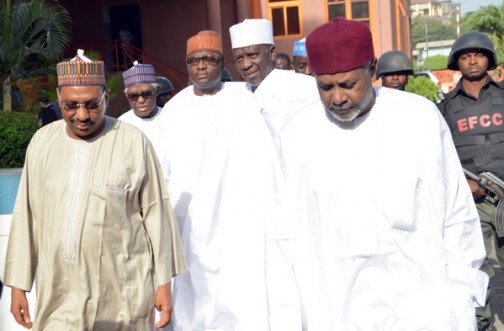 Sambo Dasuki (R) along with Malam Bashir Yuguda, Alhaji Attahiru Bafarawa