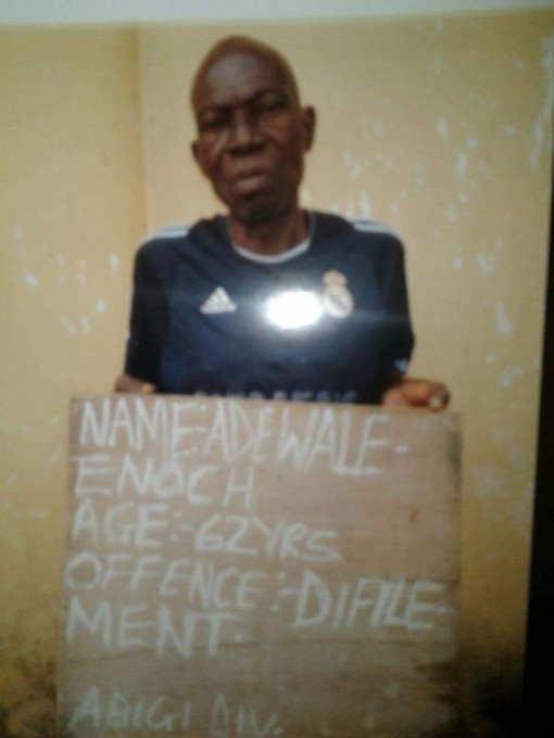 Adewale Enoch, 60, arrested for allegedly defiling a 12-year-old girl