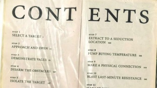 A dating manual called The Game was also found at Ojo's address