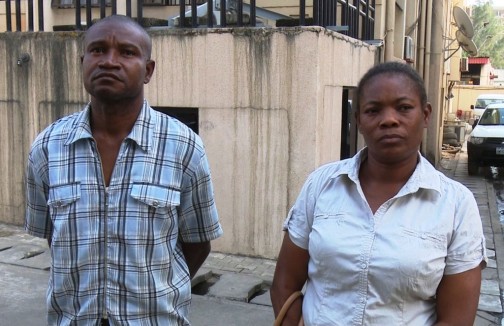 The suspects Chinyere Ekanem and Asuka Ebiye in court