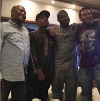 Aliko Dangote, with Olamide, Don Jazzy